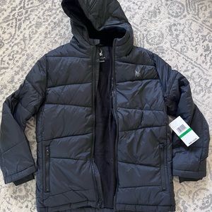 Boys Spyder coat, size L (14-16), black.
